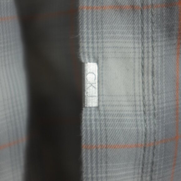 Calvin Klein Jeans plaid snap button down shirt 100% cotton XL - Picture 5 of 9